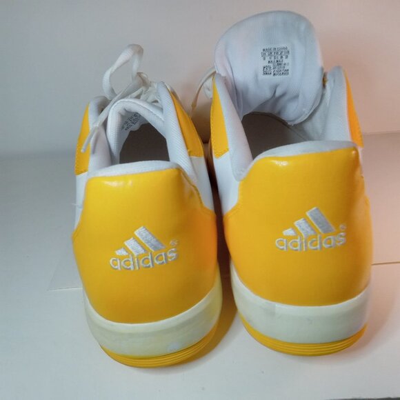 Addias  Yellow and Black Stripe Low Top Sneakers SZ. 18 - Picture 3 of 11